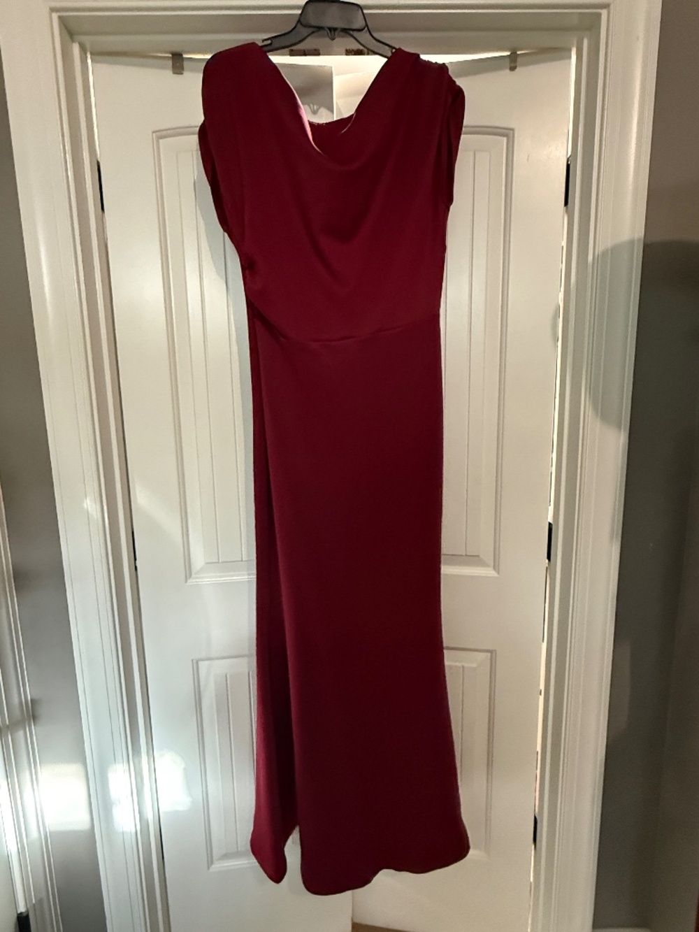 YMDUCH Elegant Sleeveless Off Shoulder Bodycon Evening Gown – Burgundy Red